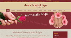 Desktop Screenshot of annsnailsandspa.com